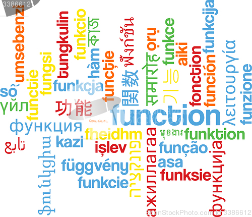 Image of Function multilanguage wordcloud background concept