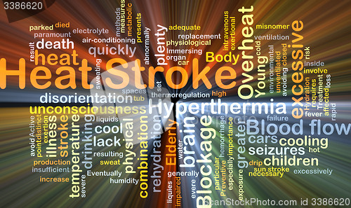 Image of Heat stroke background concept glowing