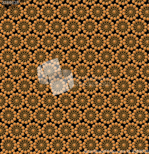 Image of wallpapers with round abstract brown patterns