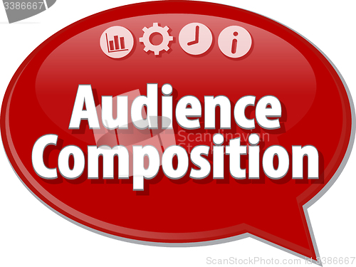 Image of Audience Composition Marketing Business term speech bubble illus
