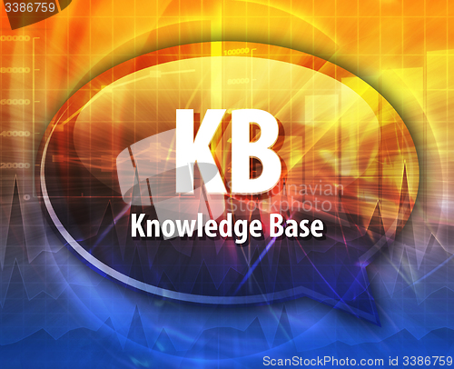 Image of KB acronym definition speech bubble illustration