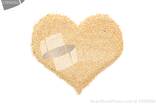 Image of Quinoa in a heart shape