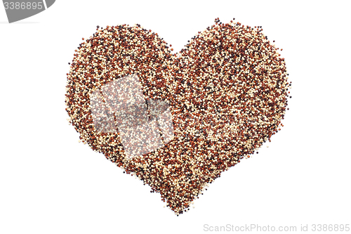 Image of Mixed quinoa in a heart shape