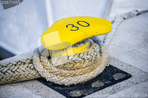 Image of Mooring line of a trawler