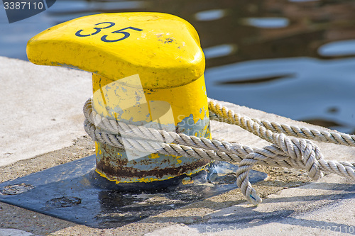 Image of Bollard with mooring line