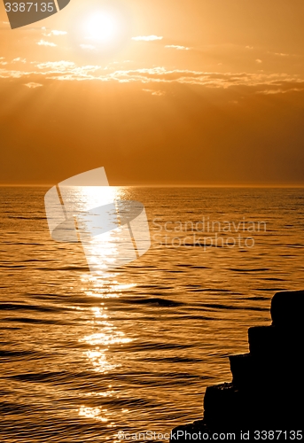 Image of sunset over the Baltic Sea 