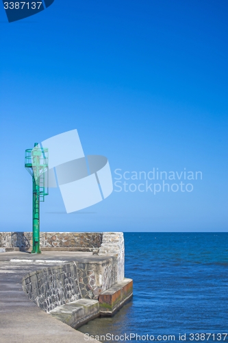 Image of Baltic Sea, entrance of the seaport of Ustka, Poland