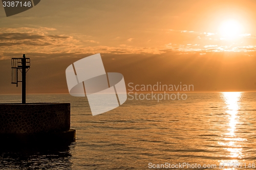 Image of sunset over the Baltic Sea