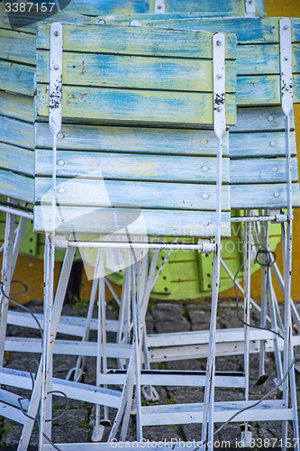 Image of Chairs of a beer garden