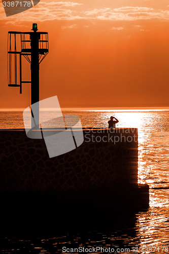 Image of sunset over the Baltic Sea