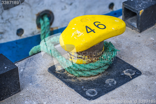 Image of Mooring line of a trawler