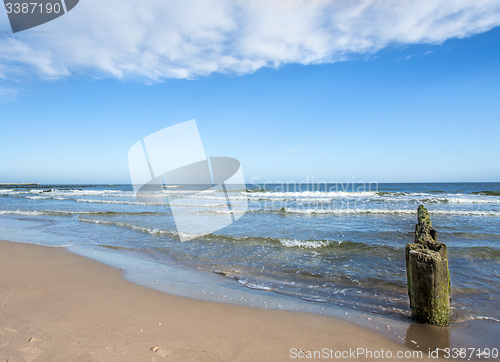 Image of beach of Baltic Sea, Poland with groins