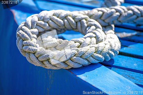 Image of Mooring line of a trawler