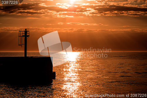 Image of sunset over the Baltic Sea