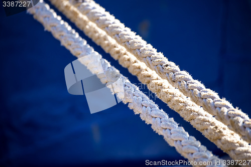 Image of Mooring line of a trawler