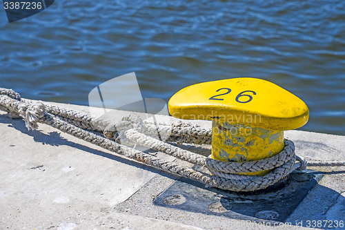 Image of Mooring line of a trawler