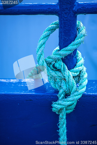 Image of Mooring line of a trawler