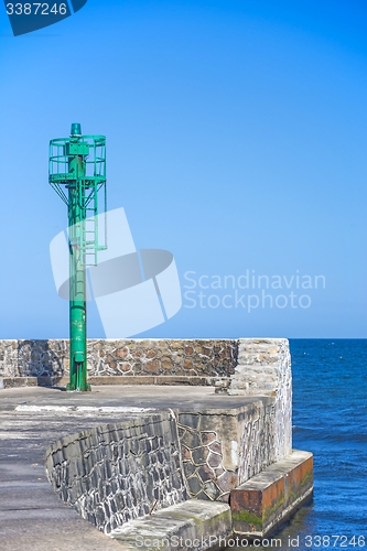 Image of Baltic Sea, entrance of the seaport of Ustka, Poland