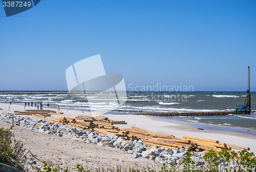 Image of Renovation of the groins at the beach of Ustka, Poland