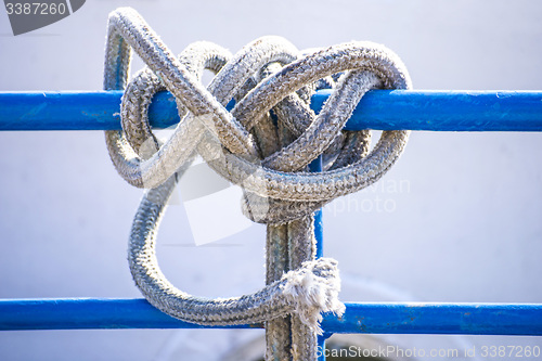 Image of Mooring line of a trawler