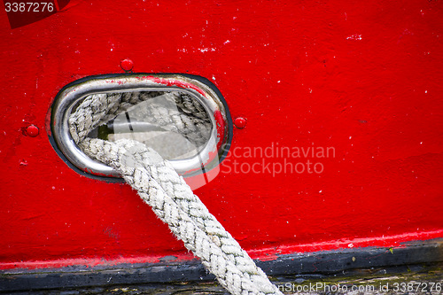 Image of Mooring line of a trawler