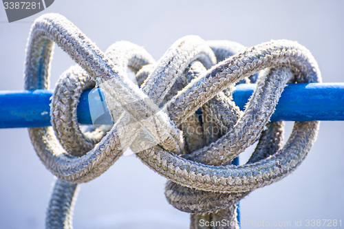 Image of Mooring line of a trawler