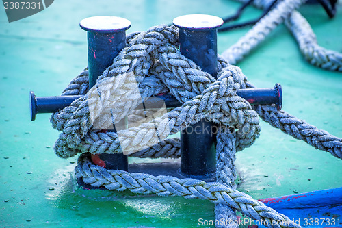 Image of Mooring line of a trawler