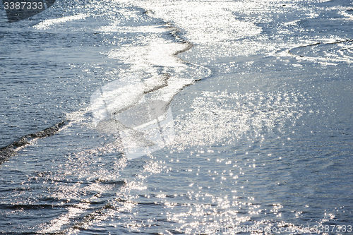 Image of Sunrise over the Baltic Sea with groins