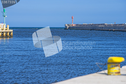 Image of Seaport of Ustka,entrance to the port