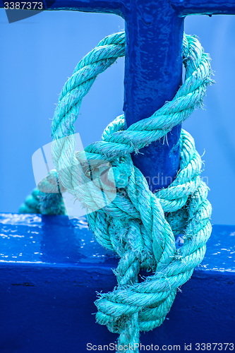 Image of Mooring line of a trawler