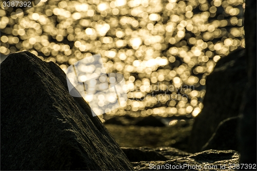 Image of Baltic Sea in Poland, beach of Ustka during sunrise