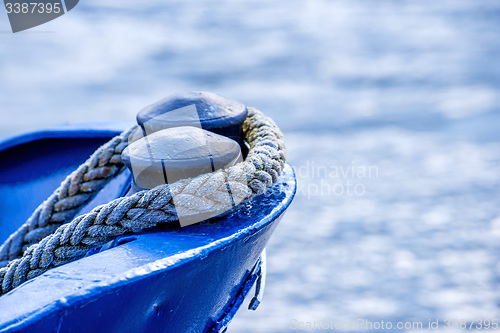 Image of Mooring line of a trawler