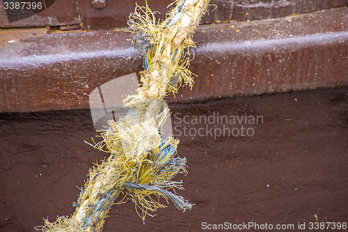 Image of Mooring line of a trawler