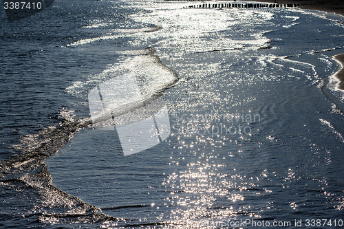 Image of Baltic Sea in Poland, beach of Ustka during sunrise