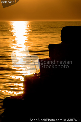 Image of sunset over the Baltic Sea