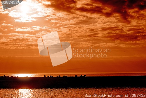 Image of sunset over the Baltic Sea