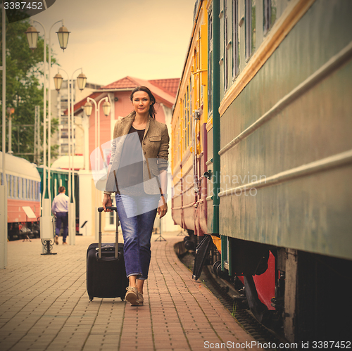Image of beautiful woman in travel