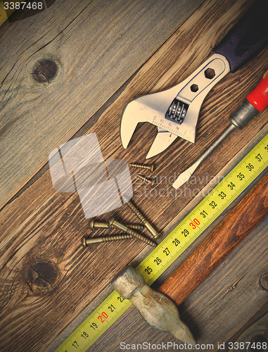 Image of still life with vintage locksmith tools