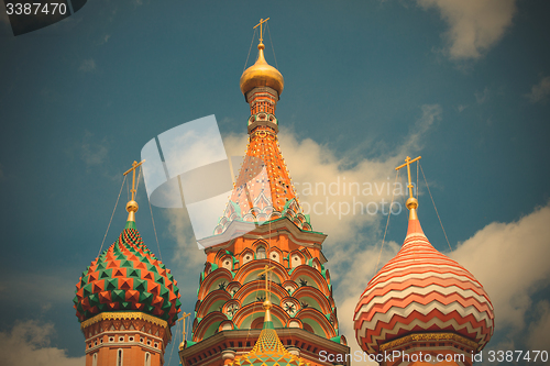 Image of Moscow, Russia. dome of St. Basil\'s Cathedral