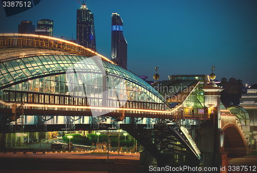 Image of Moscow night cityscape