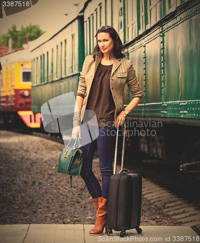 Image of travel portrait of a pretty businesswoman on rest