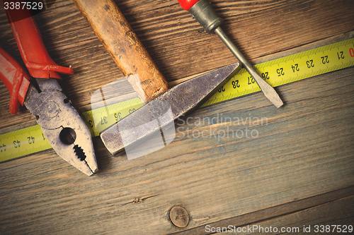 Image of set of old locksmith tools