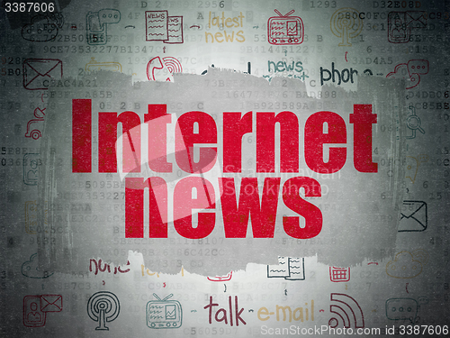 Image of News concept: Internet News on Digital Paper background