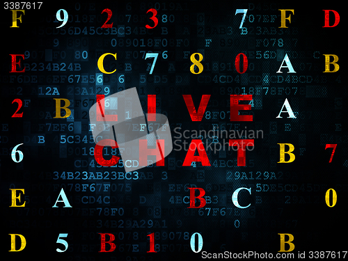 Image of Web design concept: Live Chat on Digital background