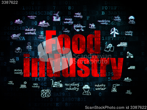 Image of Manufacuring concept: Food Industry on Digital background