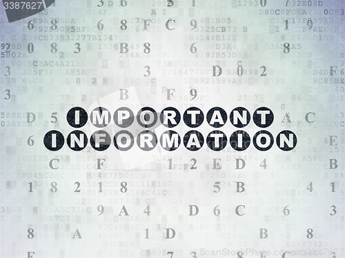 Image of Information concept: Important Information on Digital Paper background