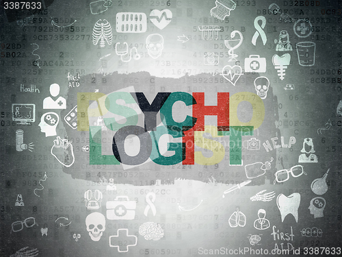 Image of Healthcare concept: Psychologist on Digital Paper background