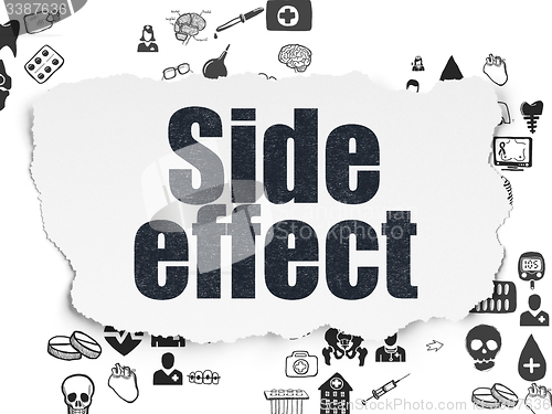 Image of Health concept: Side Effect on Torn Paper background