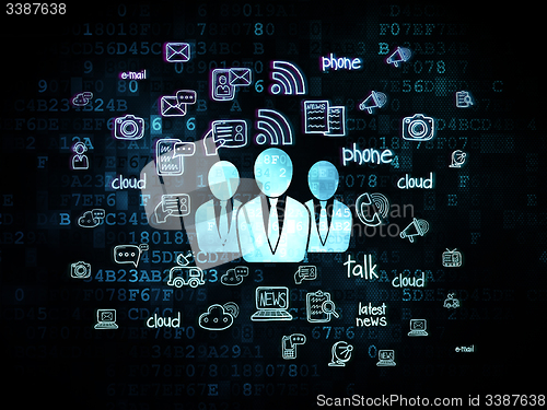 Image of News concept: Business People on Digital background