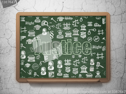 Image of Law concept: Justice on School Board background